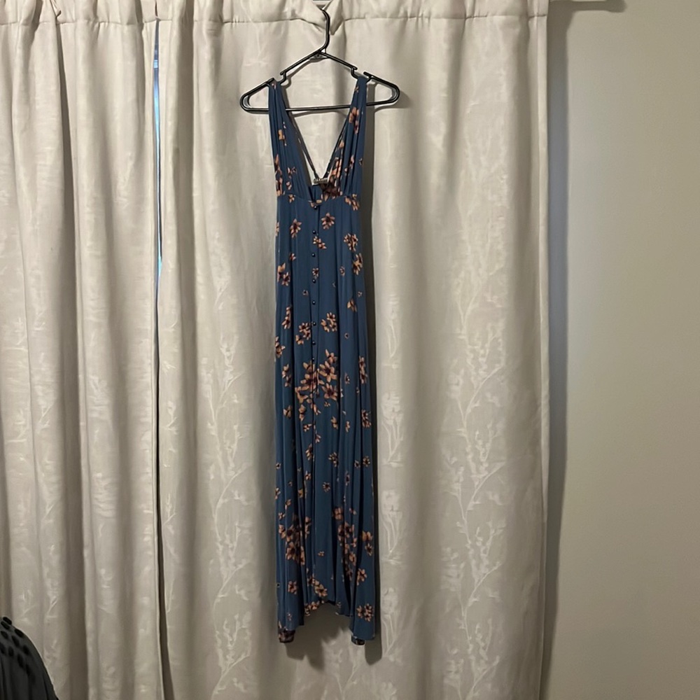 Free people floral slit dress